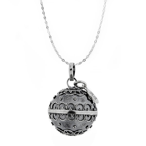 Bola de grossesse JAHA en argent patiné 925 - Collection Antik Bola Little Panda