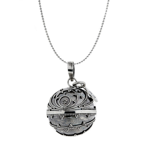 Bola de grossesse MAHERA en argent patiné 925 - Collection Antik Bola Little Panda