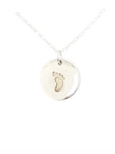 Collier pied bebe en argent 925 pour bola de grossesse