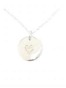 Collier médaille petit coeur en argent 925 pour bola de grossesse