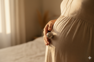 Bola de grossesse en argent sterling, symbole de protection et du lien mère-bébé